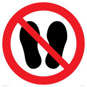 Do not step or stand here symbol only